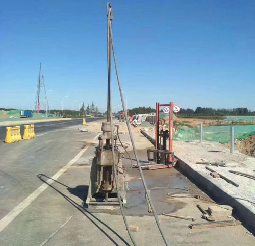 晋宁公路高聚物注浆加固